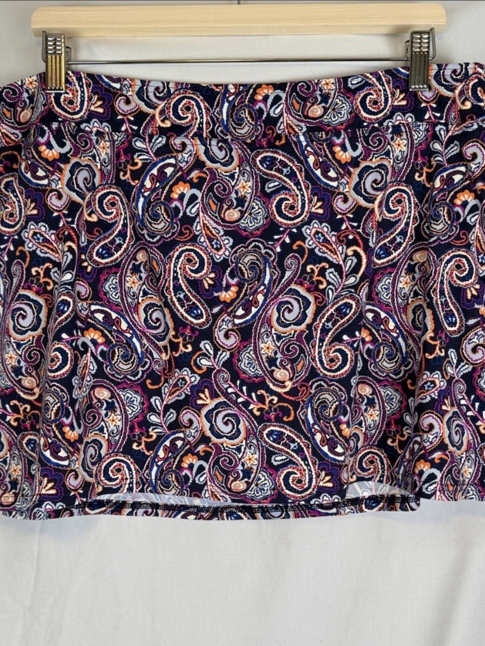 Lands End Women's Paisley Print Swim Skirt 14 long - Picture 3 of 5